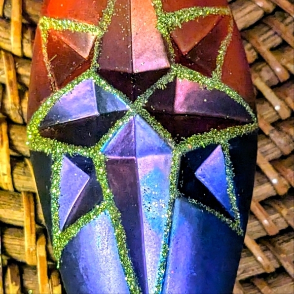 Vintage pair Mercury glass teardrop Christmas ornaments - Picture 3 of 4